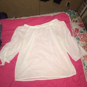 White strapless shirt